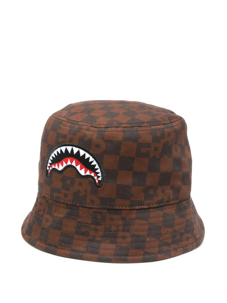  Sprayground Kid Checked Bucket Hat - Brown 