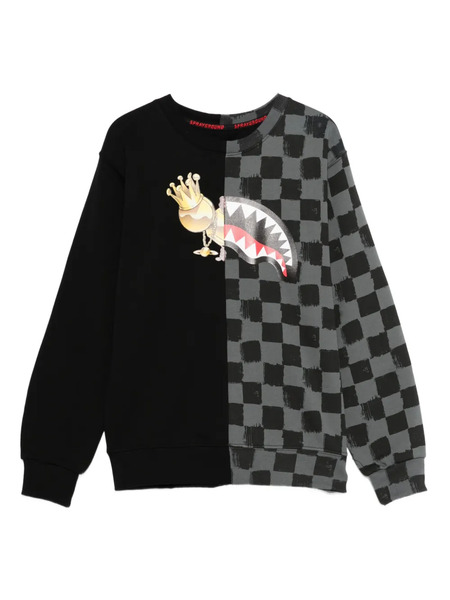 Sprayground Kid Checkerboard Sweatshirt - Black 
