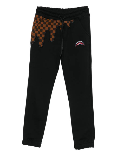 Sprayground Kid Checkered Track Pants - Black 