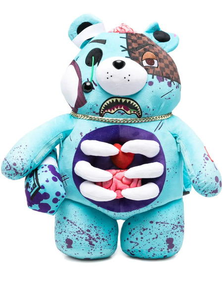  Sprayground Kid Gory Zombie Bear Backpack - Blue 