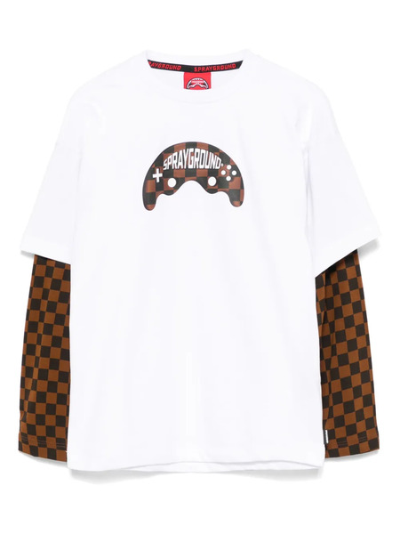  Sprayground Kid Money Bear Gamer T-shirt - White 