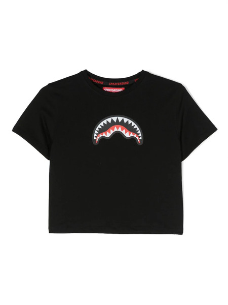 Sprayground Kid Shark Teeth-print T-shirt - Black 
