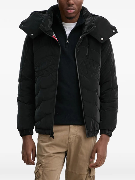  Sprayground Quilted Hooded Jacket - Black 