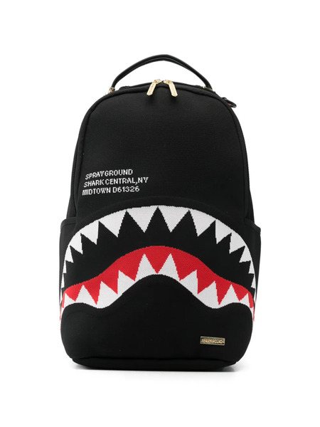  Sprayground Shark-mouth-motif Backpack - Black 