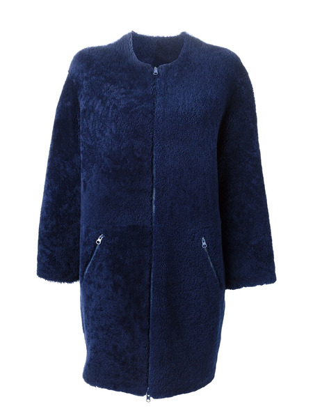  Sprung Frères Reversible Coat - Blue 