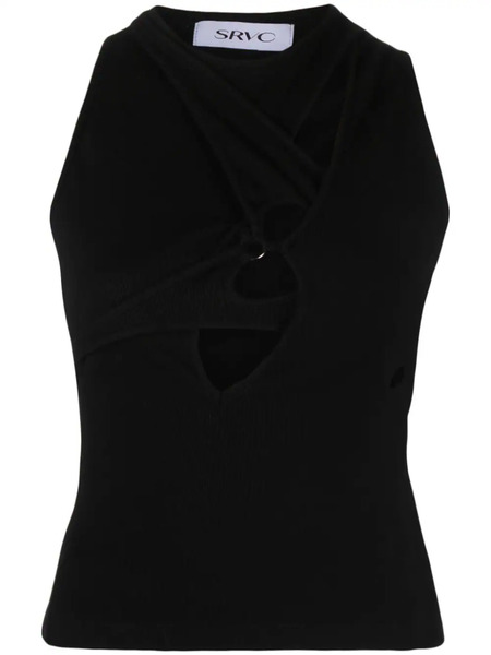  Srvc Studio Armour Cut-out Detailed Tank Top - Black 