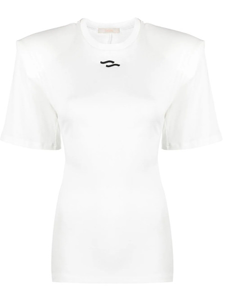  Ssheena Logo-embroidered Cotton T-shirt - White 