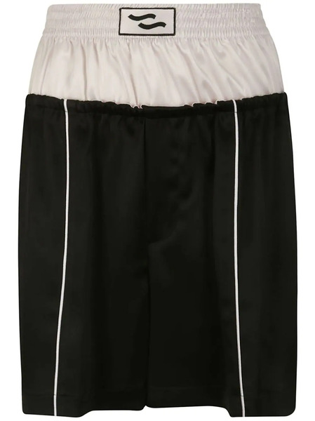  Ssheena Pajino Logo-appliqué Shorts - Black 