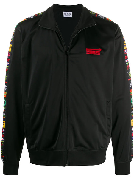  Sss World Corp Contrast Side Panel Jacket - Black 