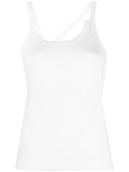 St. Agni Abstract Asymmetric Organic-cotton Top - White 