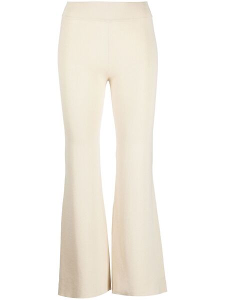  St. Agni Flared Knitted Pants - Neutrals 