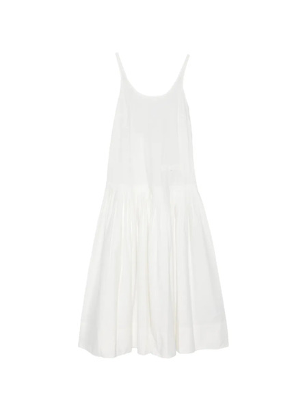  St. Agni Pleated Midi Dress - White 