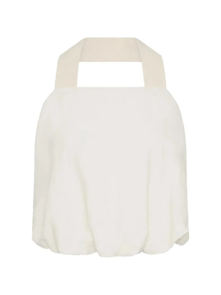  St. Agni Twisted-back Halterneck Top - White 