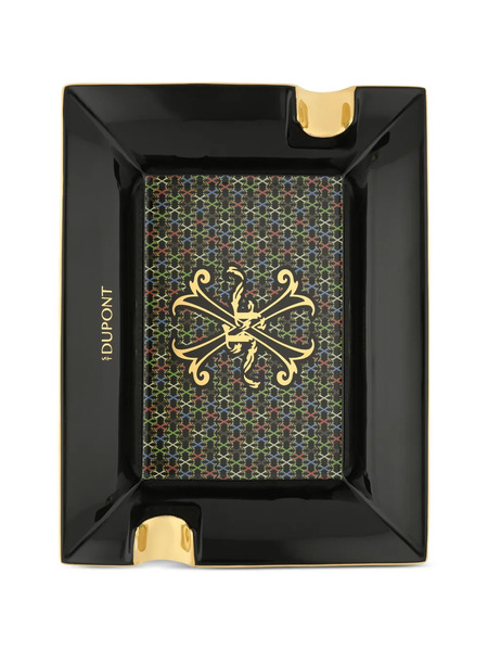  S.t. Dupont Rectangular Patterned Ashtray - Black 