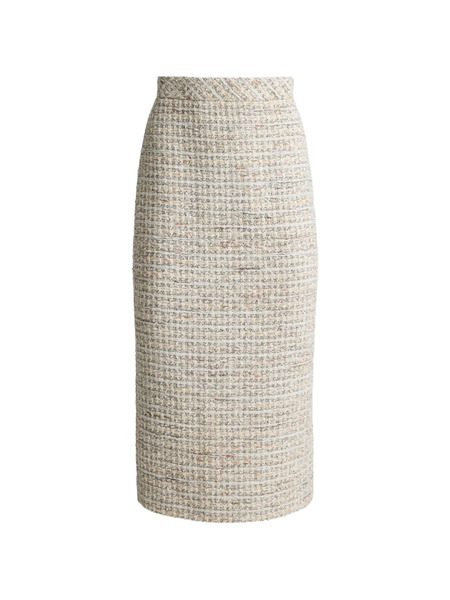  St. John Azure Tweed Skirt - Neutrals 