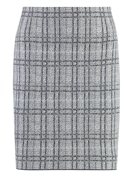  St. John Checked Pencil Skirt - White 