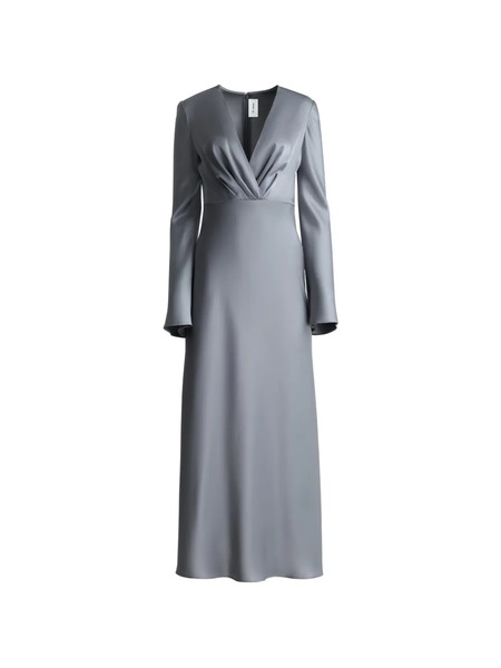  St. John Faith Crossover Midi Dress - Grey 
