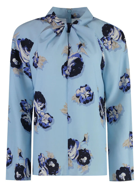  St. John Floral-print Blouse - Blue 