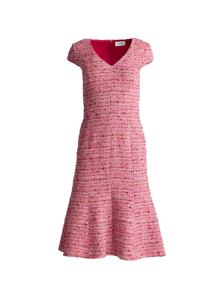  St. John Marcy Cap-sleeves Dress - Pink 
