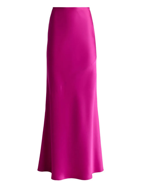  St. John Satin Maxi Skirt - Pink 