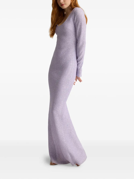  St. John Sequin Knit Maxi Dress - Purple 