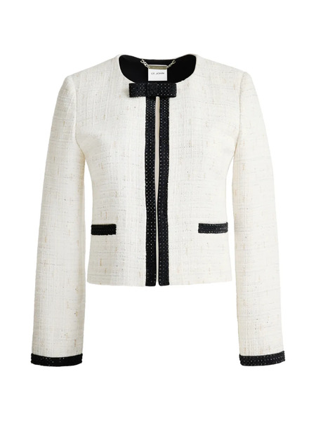  St. John Tweed Appliqué Jacket - Neutrals 