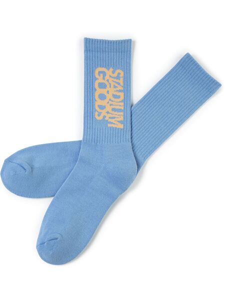  Stadium Goods® Logo blue And Cream Crew Socks 