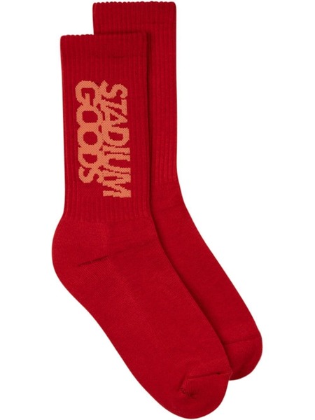  Stadium Goods® Logo-print red Rose Crew Socks 