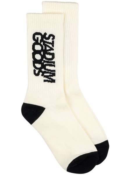  Stadium Goods® Logo tuxedo Crew Socks - White 