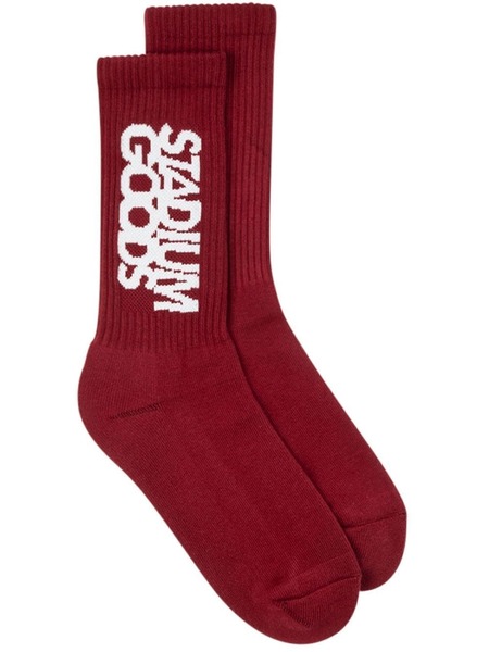 Stadium Goods® Ribbed Logo dark Rose Socks - Red 