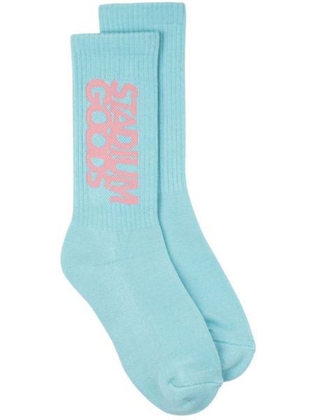  Stadium Goods® Ribbed Logo lake Blue Socks 