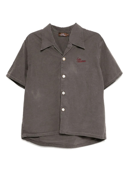  Stain Shade Logo-embroidered Shirt - Grey 
