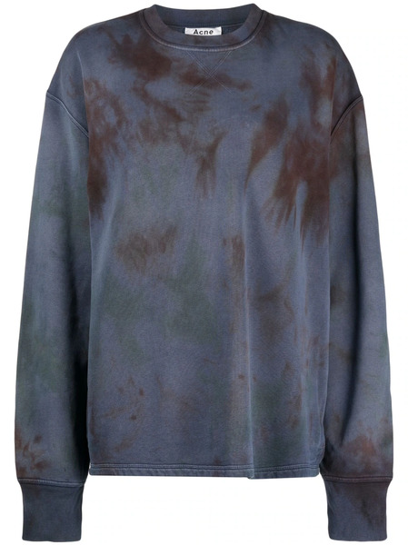  Stain Shade Tie-dye Print Sweatshirt - Blue 