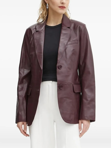  Stand Studio Button-fastening Single-breasted Blazer - Red 