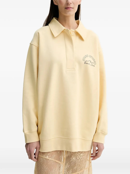  Stand Studio Collared Graphic Top - Yellow 