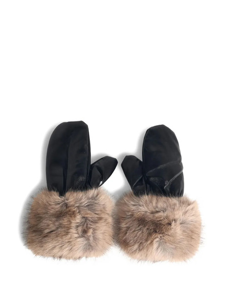  Stand Studio Jane Faux-fur Gloves - Black 