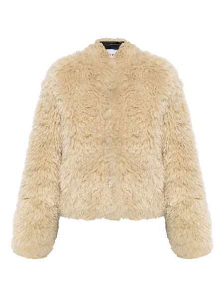  Stand Studio Long-sleeved Faux-fur Jacket - Neutrals 