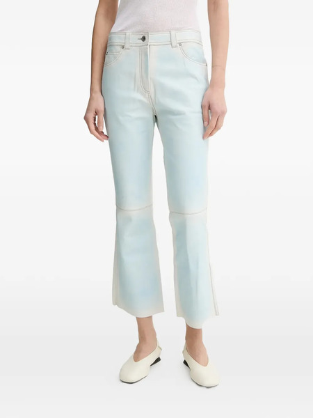  Stand Studio Michaela Belt-loop Leather Trousers - Blue 
