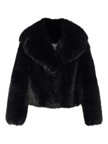  Stand Studio Samara Faux-fur Collared Jacket - Black 