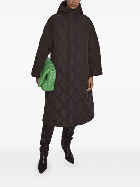  Stand Studio Sue Quilted Hooded Coat - Black 