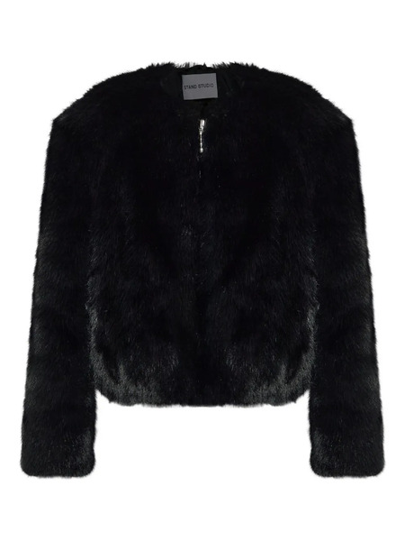  Stand Studio Zip-up Faux Fur Jacket - Black 