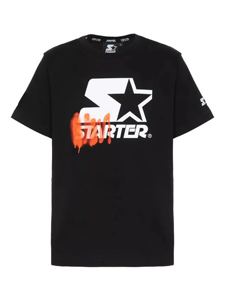  Starter Kids Star-print Crew Neck T-shirt - Black 