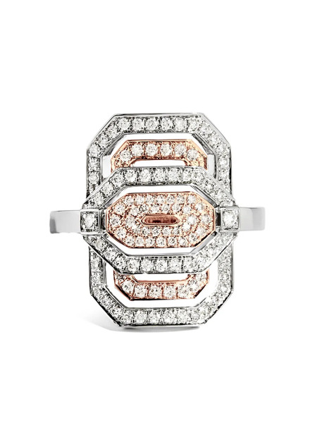  Statement Paris 18kt Rose Gold My Way Diamond Ring - Silver 