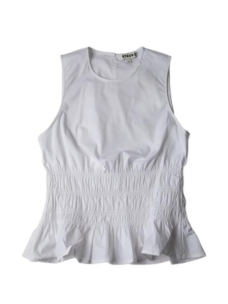  Staud Culver Round-neck Top - White 