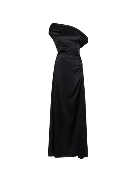  Staud Draped One-shoulder Maxi Dress - Black 