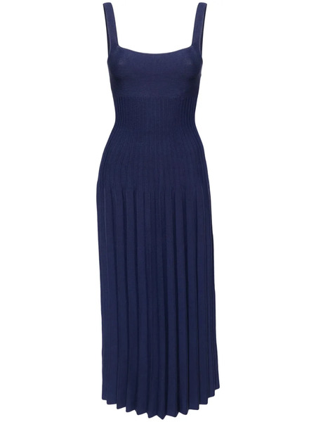  Staud Ellison Pleated Midi Dress - Blue 