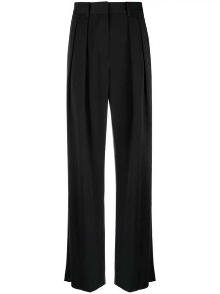  Staud Luisa Pleated Wide-leg Trousers - Black 