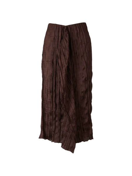  Staud Ruffled Midi Skirt - Brown 