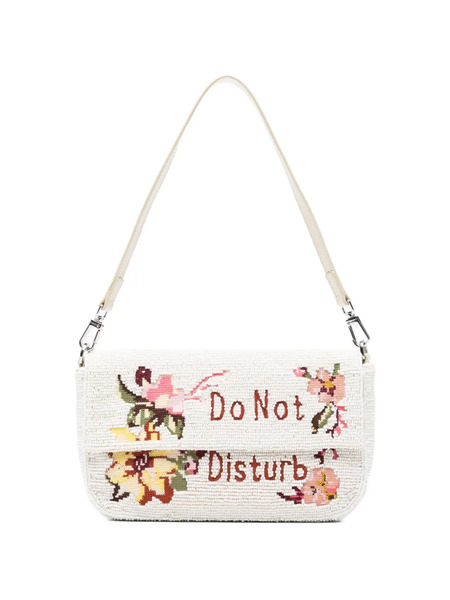  Staud Timmy Floral Beaded Shoulder Bag - White 