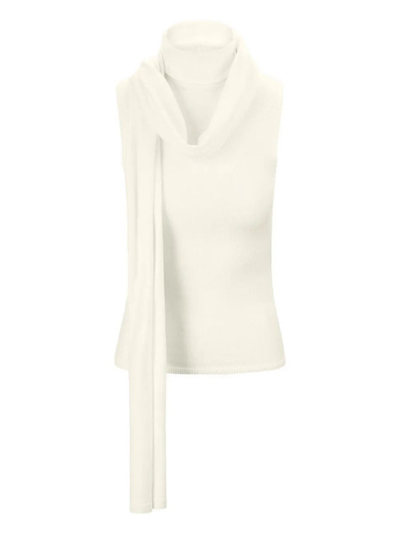  Staud Turtleneck Scarf Top - Neutrals 